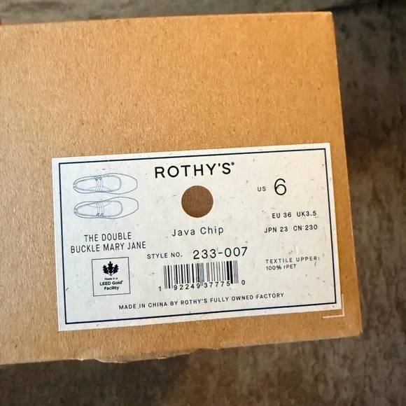 Rothy's Double Buckle Mary Jane Flats - Java Chip - Picture 8 of 8